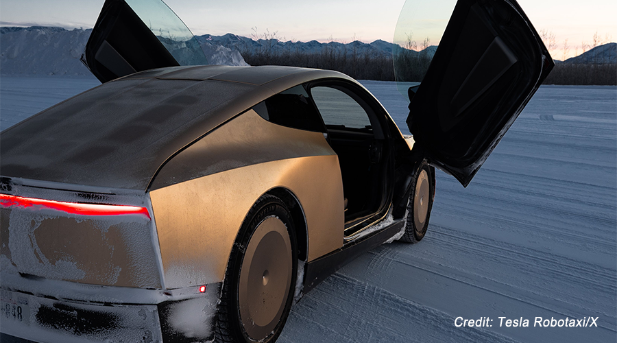 Tesla Cybercab Display Highlights Clever Interior Design in Compact Two-Seater