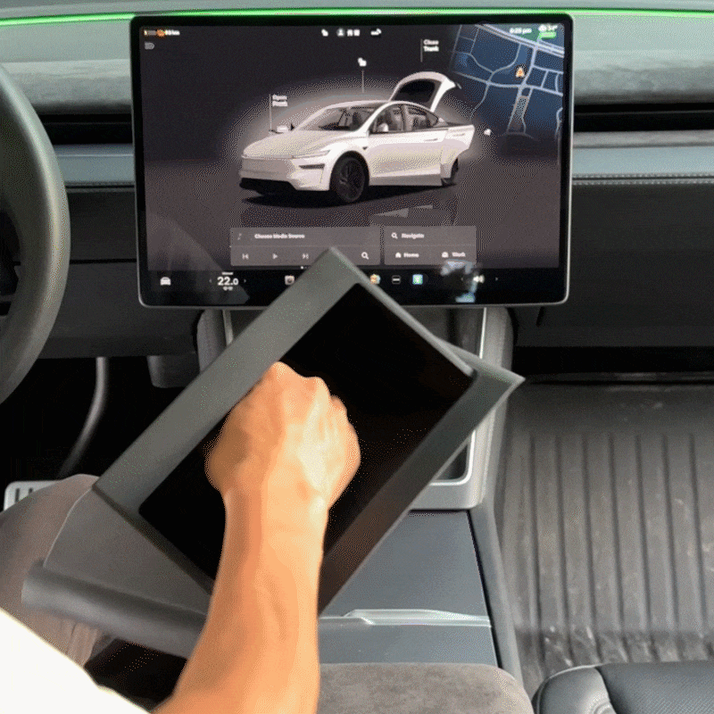 Model Y Juniper/ 3 Highland/ Y L Under-Screen Storage Organizer with Center Console Wireless Charging Pad Liner