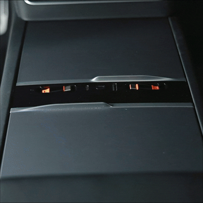RGB USB Hub Adapter With Ambient Light for Tesla Model Y Juniper/ 3 Highland Center Console Multiport Hub Adapter