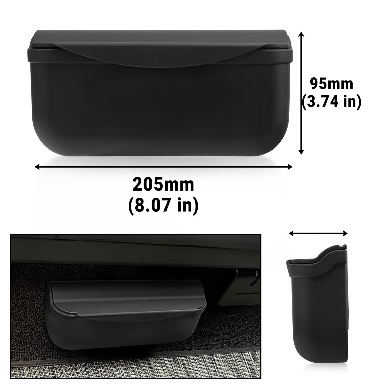Under Seat Storage Box for R1T R1S Rear Seat Organizer Back Seat Tray for Rivian