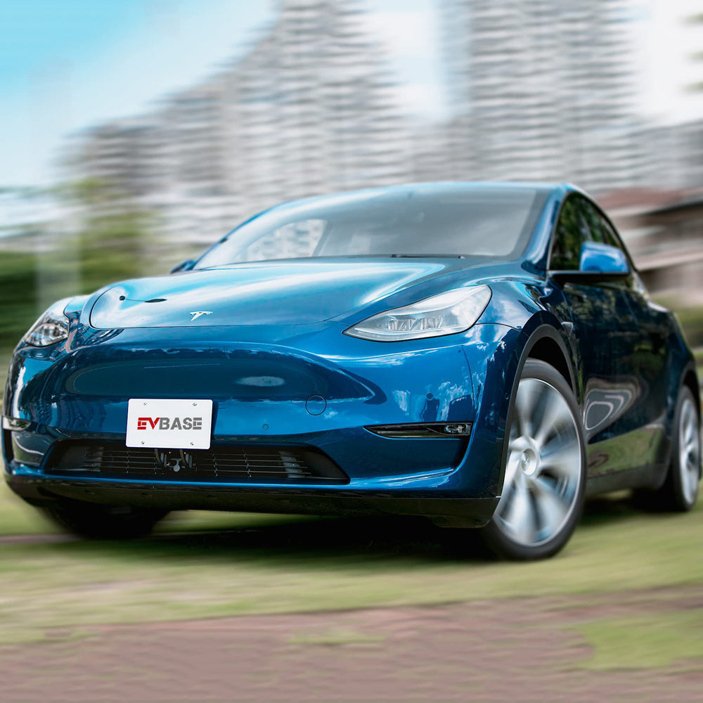 No Drill License Plate Holder Frame Model 3 Y Aluminum Alloy Front License Plate Covers Matte for Tesla