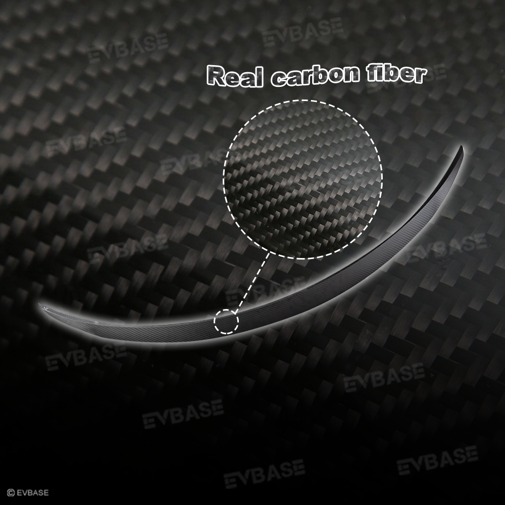 Tesla Model Y Juniper Real Carbon Fiber Spoiler Wing OEM Style Rear Trunk Splitter
