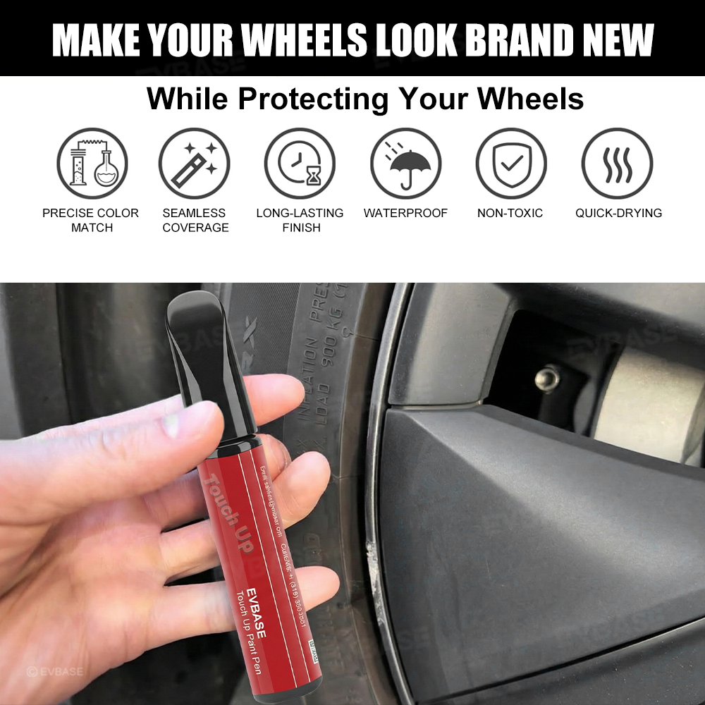 Wheel Rims Touch Up Paint Pen for Tesla Model Y/3/S/X/Cybertruck-DIY Curb Rash Repair with Color-Matched Finish