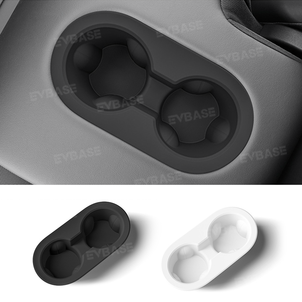 Model Y Juniper Cup Holder Center Console &Rear Armrest Cup Insert Silicone Tesla Water Bottle Organizer
