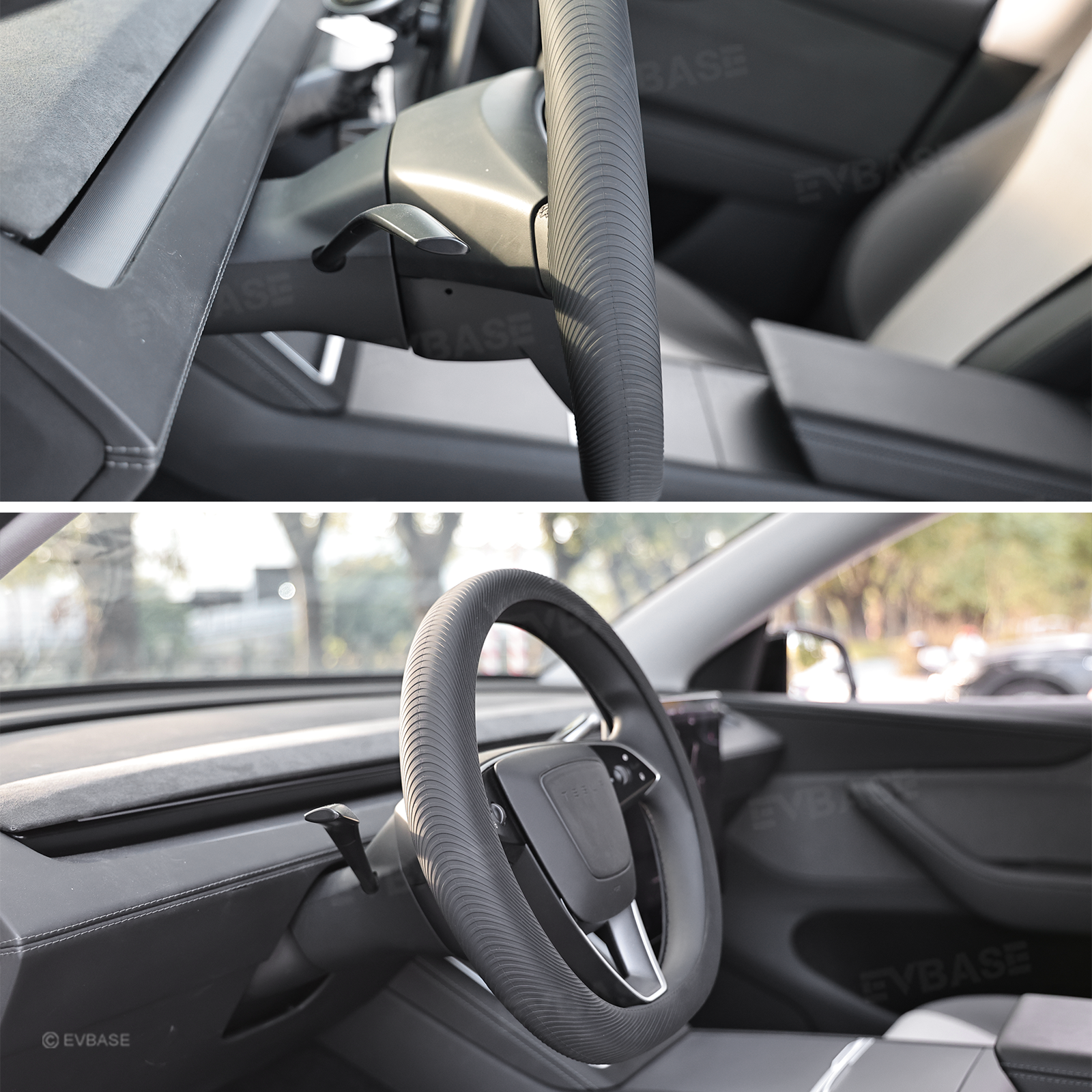 Model Y Juniper /3 Highland Silicone Steering Wheel Cover Anti-Slip Steering Wheel Protector Overlay