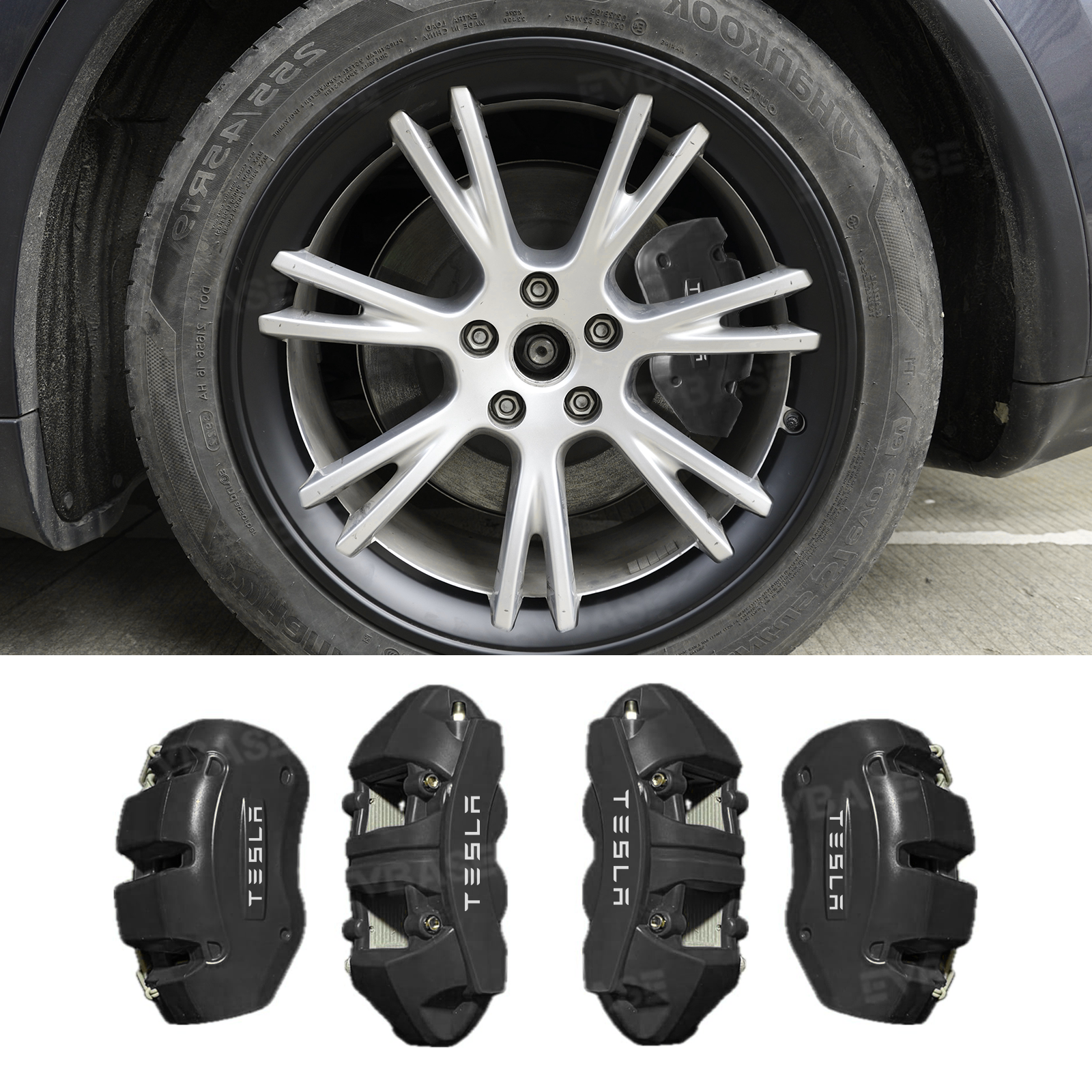 Model 3/Y Silicone Brake Caliper Covers Front and Rear Slip-On Caliper Protector Set Performance Look & No Wheel Removal
