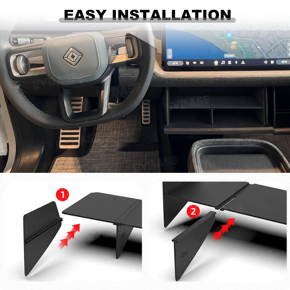 Glove Box Organizer Divider for Rivian R2 Center Console Organizer Storage Partition Insert