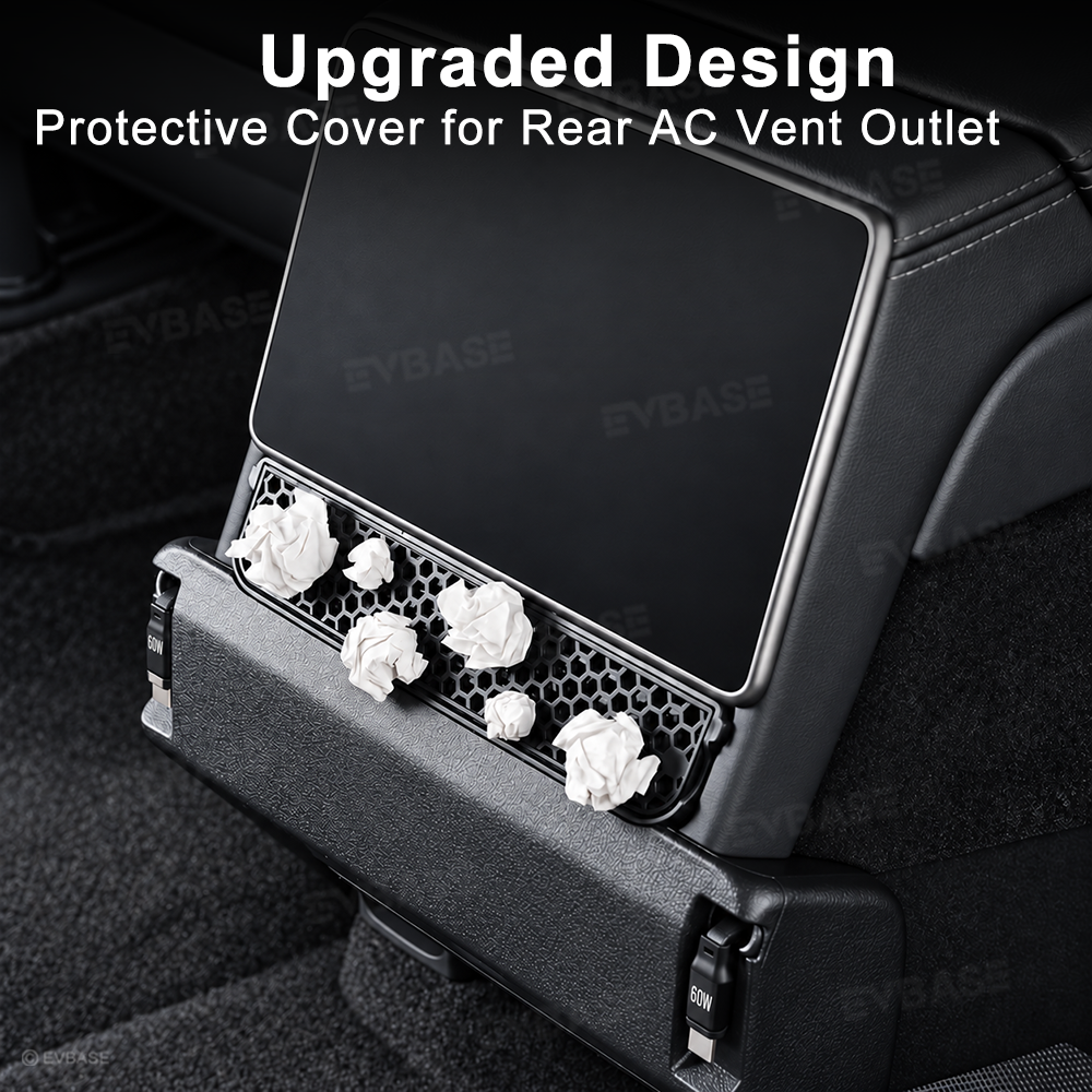 Model Y L Rear Air Vent Expansion Dock with Retractable Charging Cables & Aromatherapy & Air Vent Cover