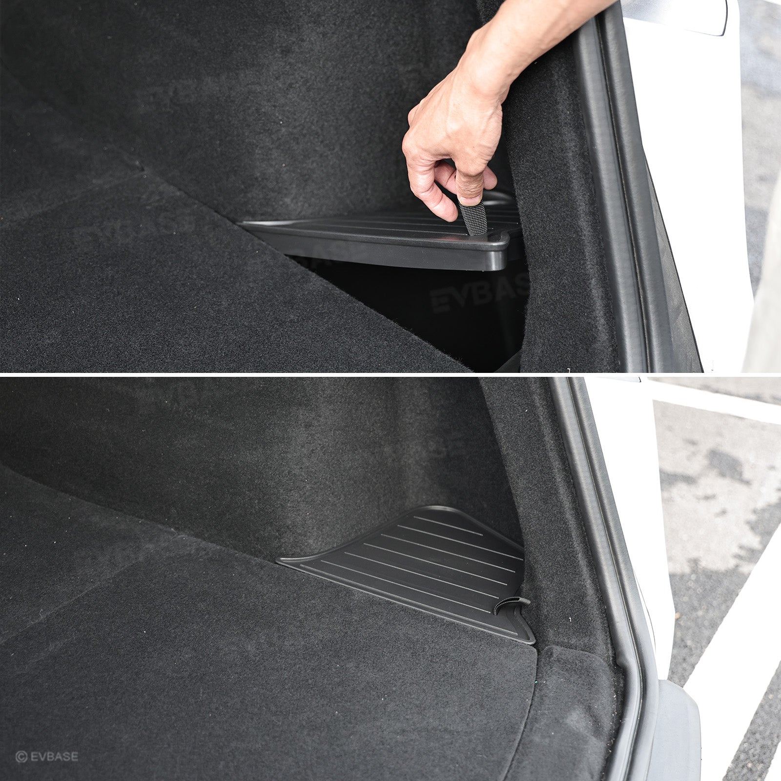 Model Y Juniper Rear Trunk Storage Box TPE Side Cargo Organizer Bins 2.0 with Lids for Tesla