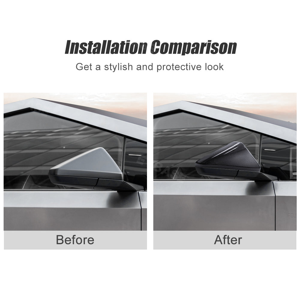 Cybertruck Side View Mirror Cover ABS Trim Door Side Mirror Overlays for Tesla