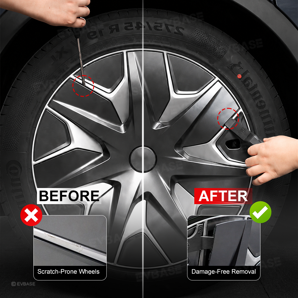 Model Y Juniper Wheel Cover Removal Tool Wheel Center Cap Removal Pry Bar Hubcap Repair Puller for Tesla Model Y/3/X/S