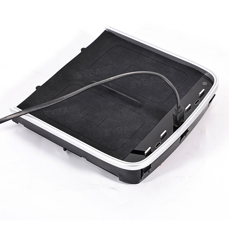 Wireless Charger for Rivian R1S R1T Center Console Armrest Dual Phone Charging Station With Ambient Light