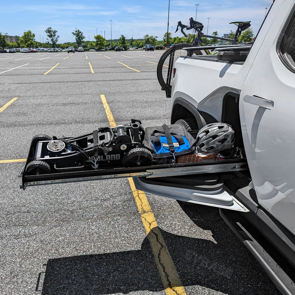 R1T Gear Tunnel Slide Tray Cargo Slide Out Shelf Drawer for Rivian Off-Road/Overland Adventures