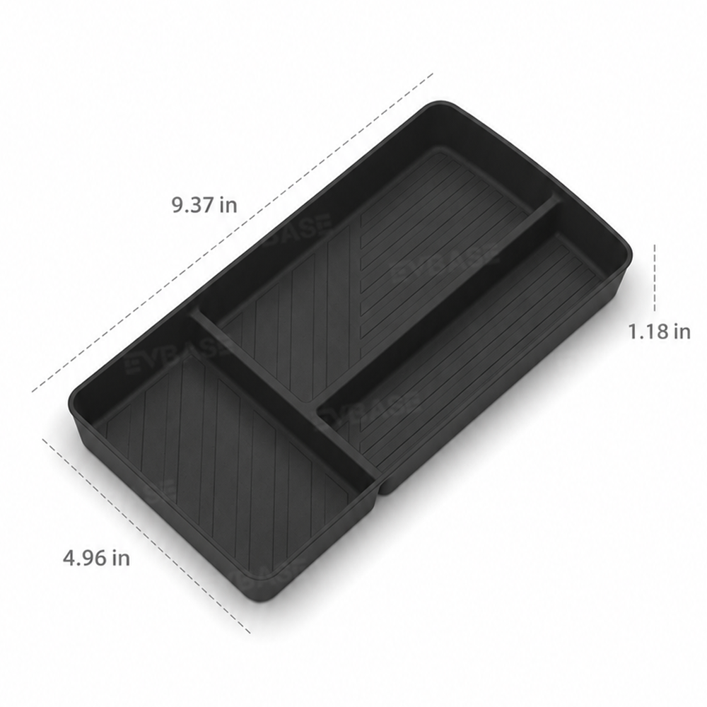 Center Console Drawer Organizer for Rivian R2 Under-Armrest TPE Storage Tray Insert