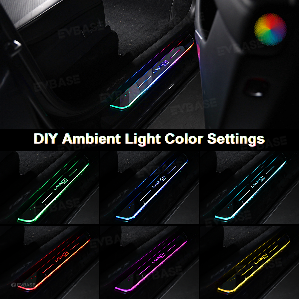 Tesla Model Y Juniper Illuminated Door Sills Covers Welcome Pedal Trim Protectors Plates With Launch Logo