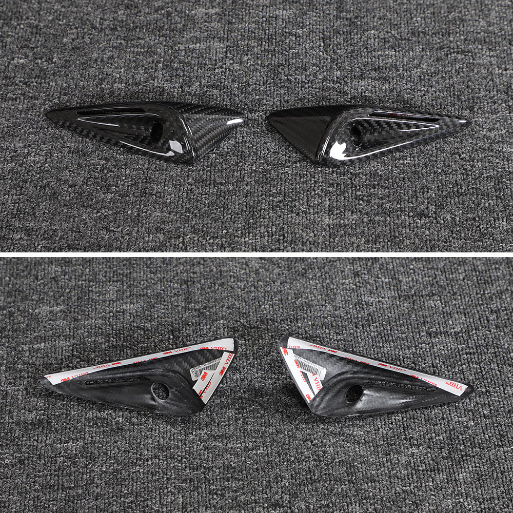 Model X Real Carbon Fiber Side Camera Covers Turn Signal Full-Cover Exterior for Tesla