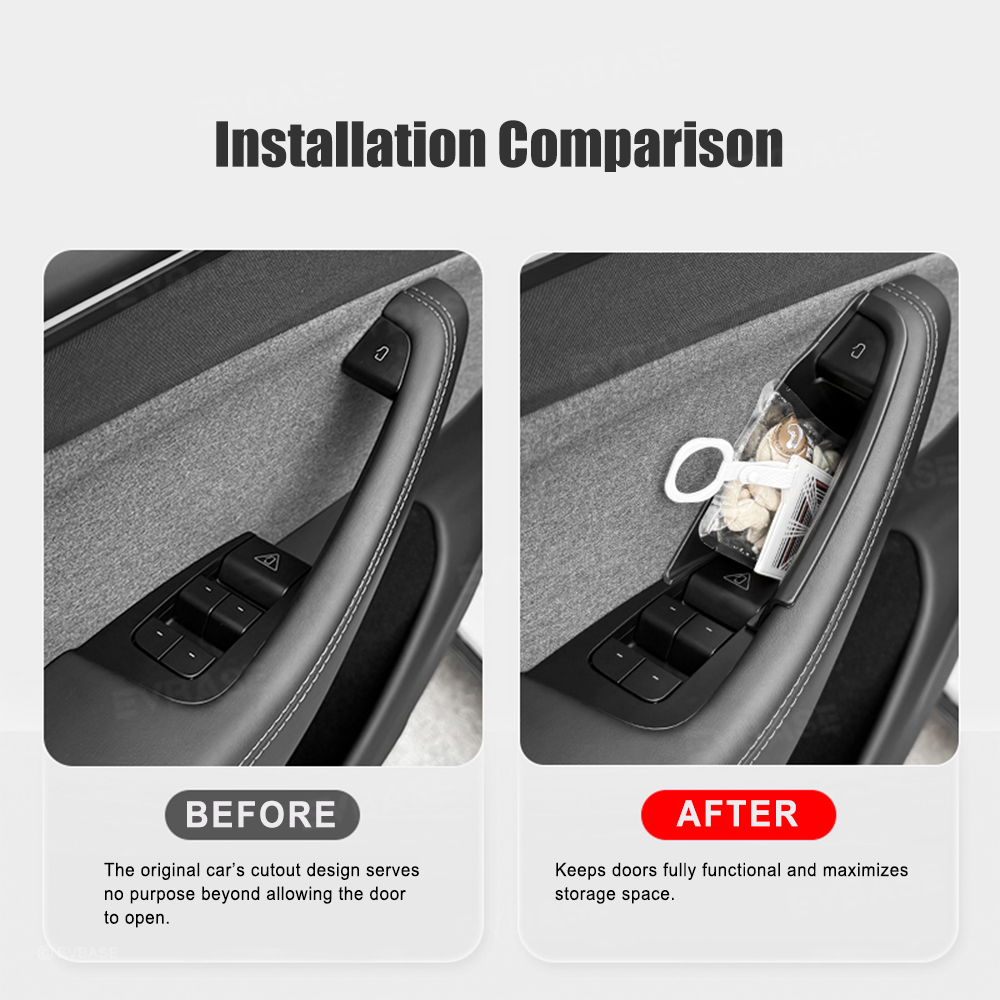 Model Y Juniper /3 Highland Door Handle Organizer Door Pull Handle Storage Box 4PCS for Tesla