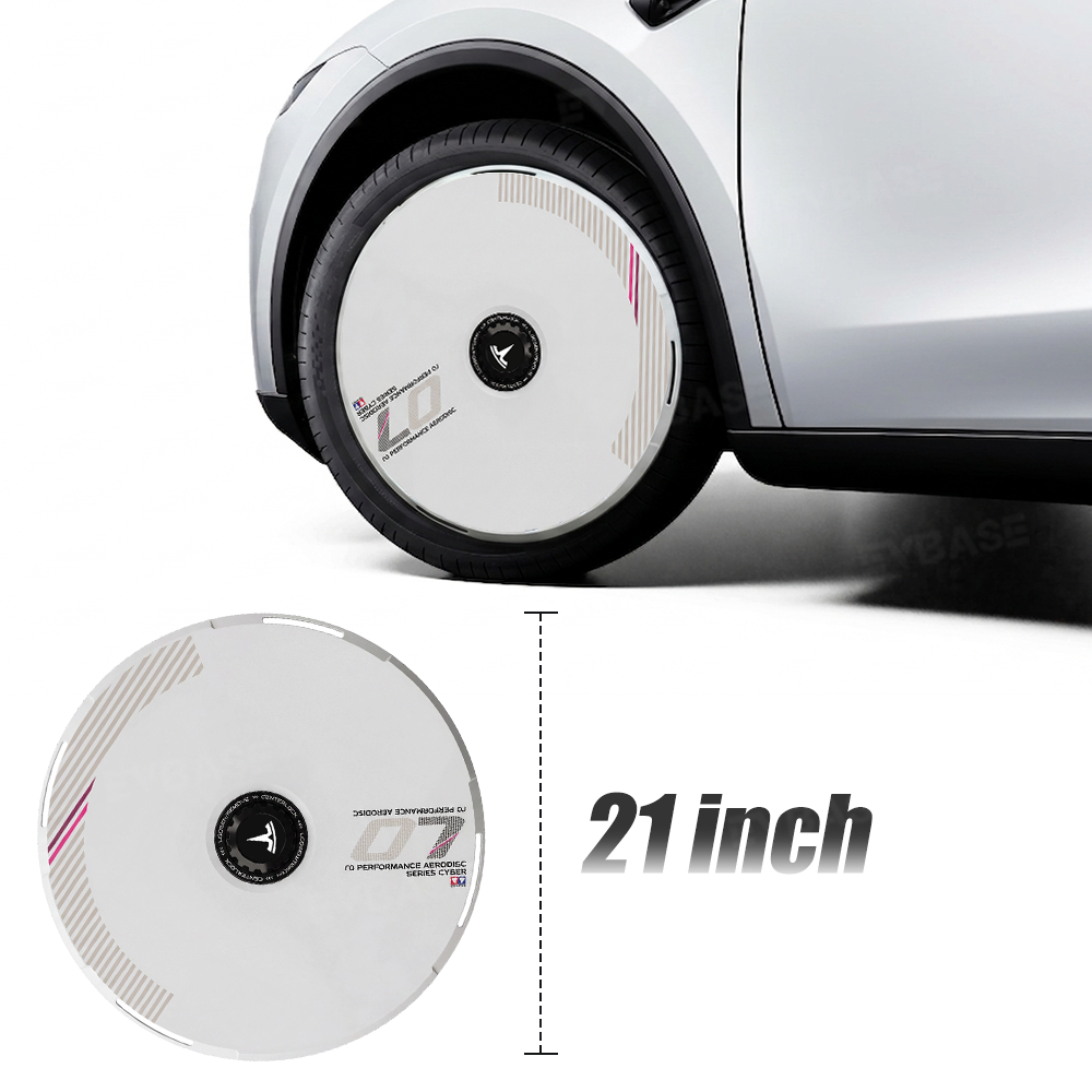 Model Y Juniper Aero Wheel Covers Custom UV-Printed Graphic Hubcaps for Tesla 18/19/20/21 Inch Wheels