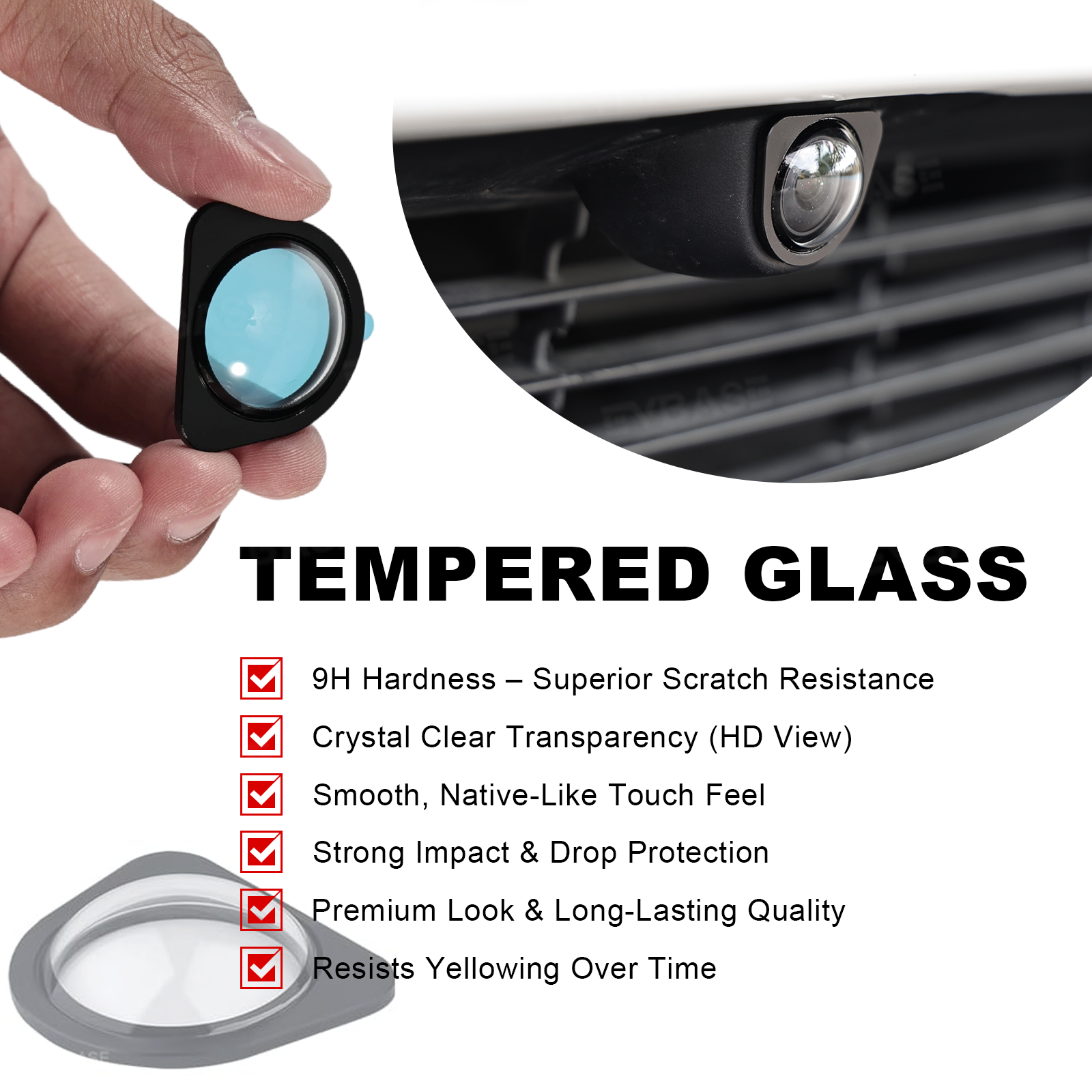 Model Y Juniper/ 3 Highland Front Camera Lens Guard Protective Cover HD Tempered Glass Protector