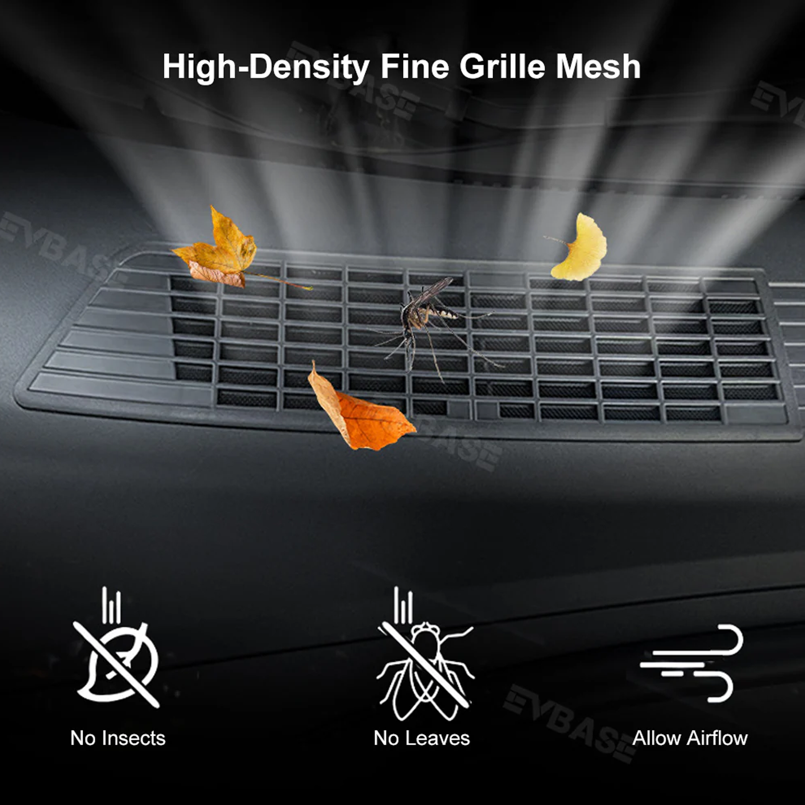 Model 3 Highland Radiator Grille Mesh Insert & Air Intake Vent Cover & Under-Seat Air Vent Cover Backseat Air Flow Outlet Protector