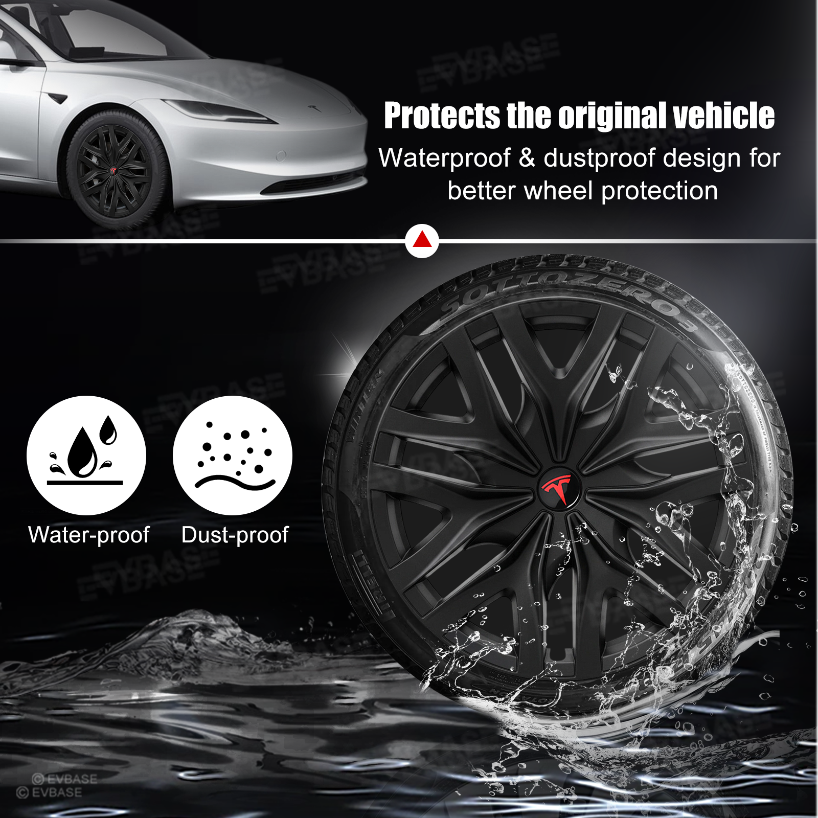 Model 3 Highland Wheel Covers 18" Photon Wheels Hubcaps Inspired By Model Y Performance