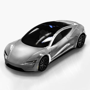 Tesla Roadster Alloy Car Model Diecast Toy Vehicles Tesla Model with Lights Music for Kids Gift
