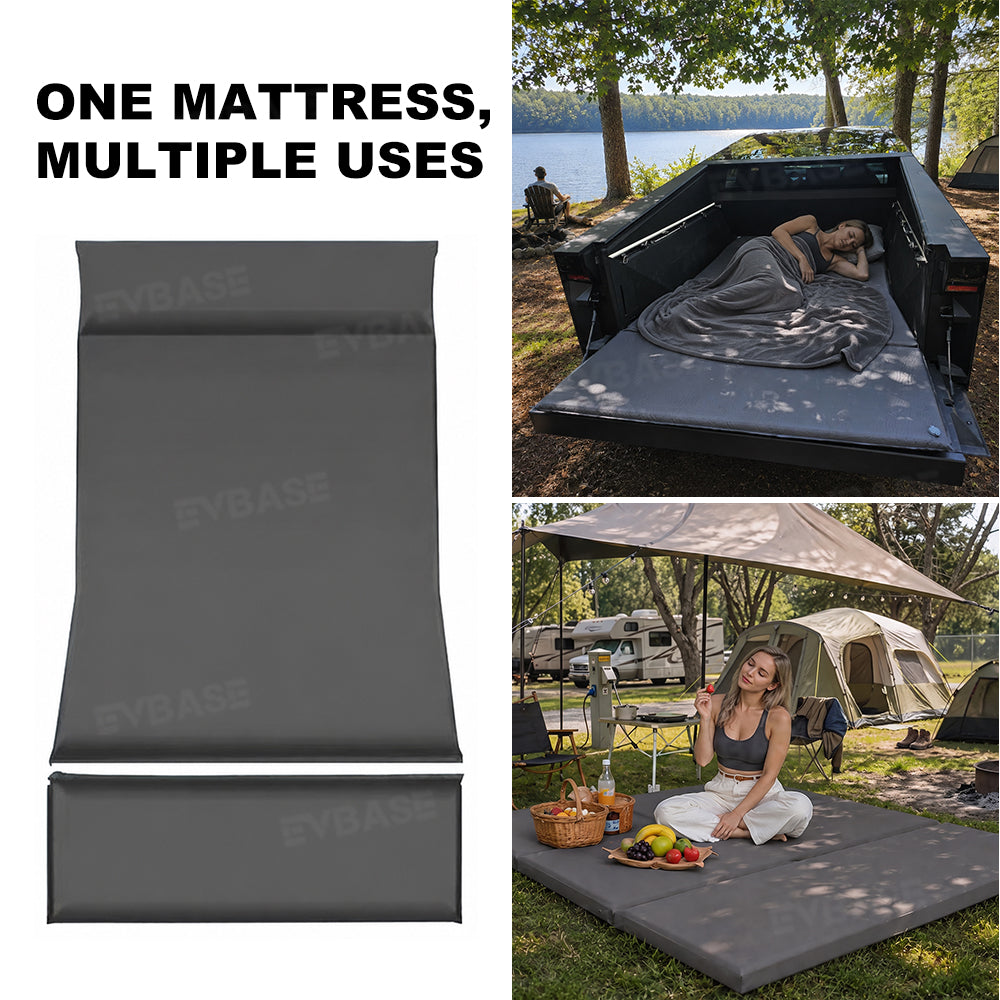 Cybertruck Air Mattress Frunk & Truck Bed Inflatable Camping Mattress Self-Inflating Travel Bed 2-Piece Set