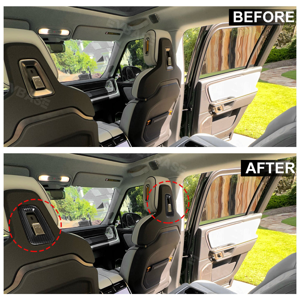 Seatback Hook Trim for R1T R1S Protective Cover Decorative Panel ABS Seat Hook Frame 2PCS for Rivian