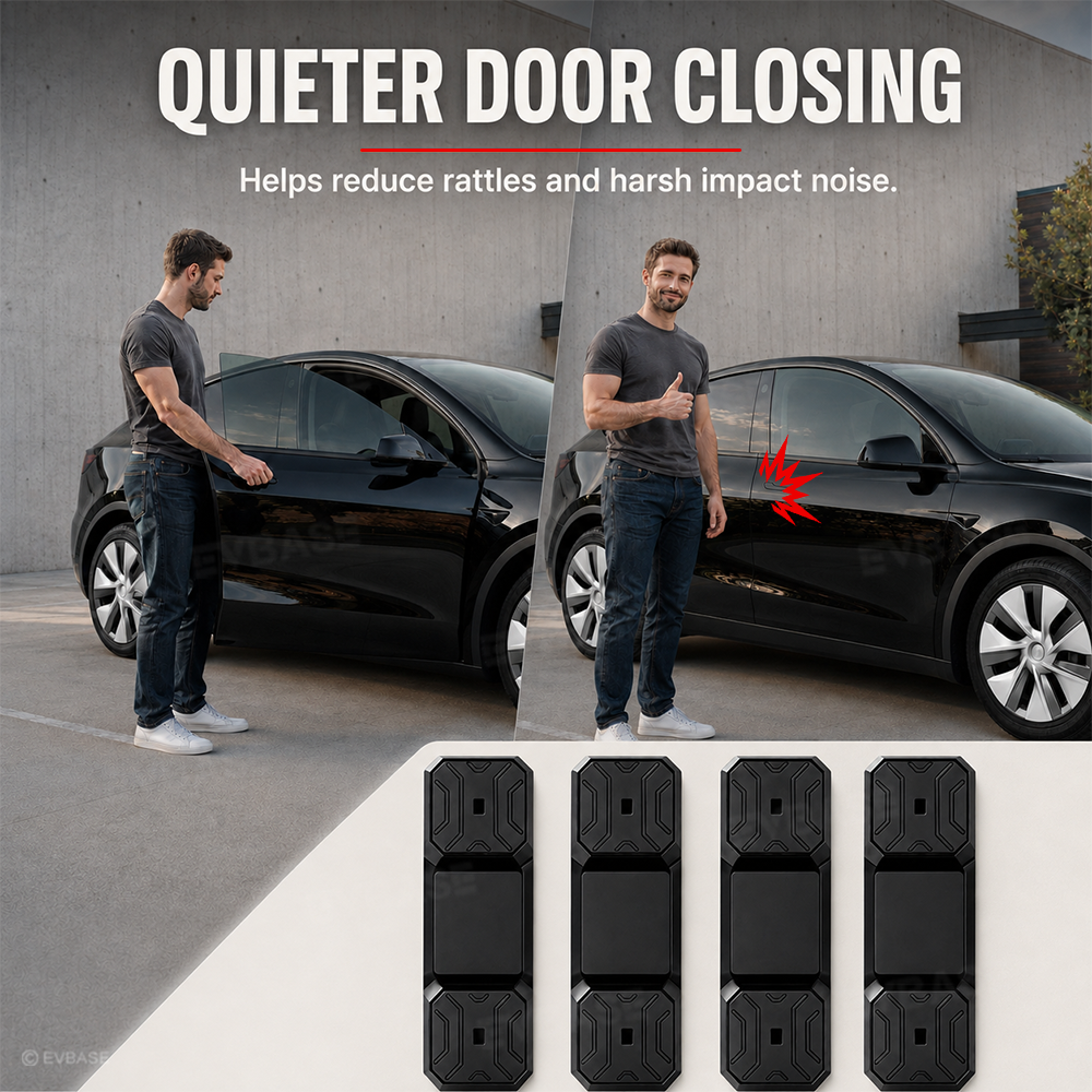 Model Y Juniper/ Y L/ 3 Highland Magnetic Silicone Noise Reduction Door Latch Cover Dampers