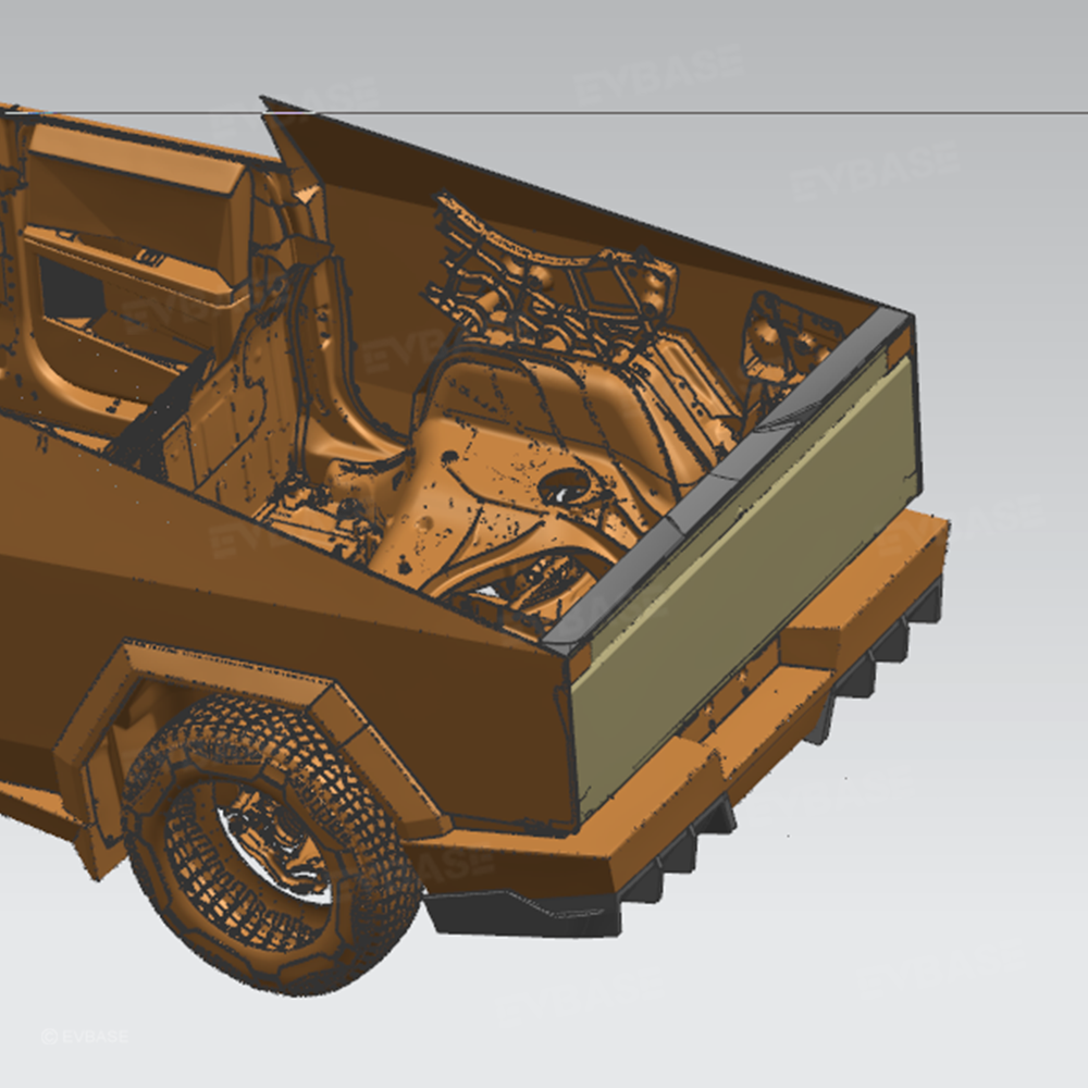 Cybertruck Rear Diffuser ABS Rear Bumper Lip Side Splitter Extension for Tesla