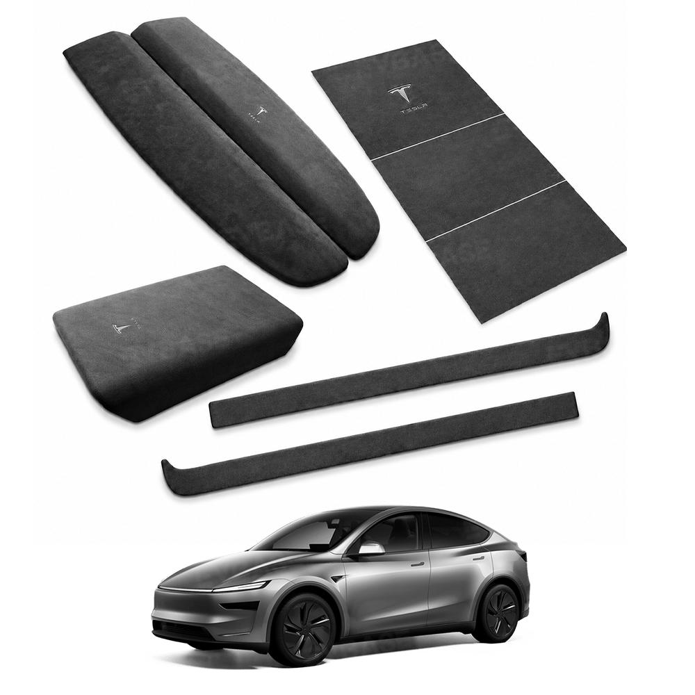 Model Y Juniper Alcantara Interior Trim Cover Kit Dashboard Air Vent Center Console Armrest Protection Overlay