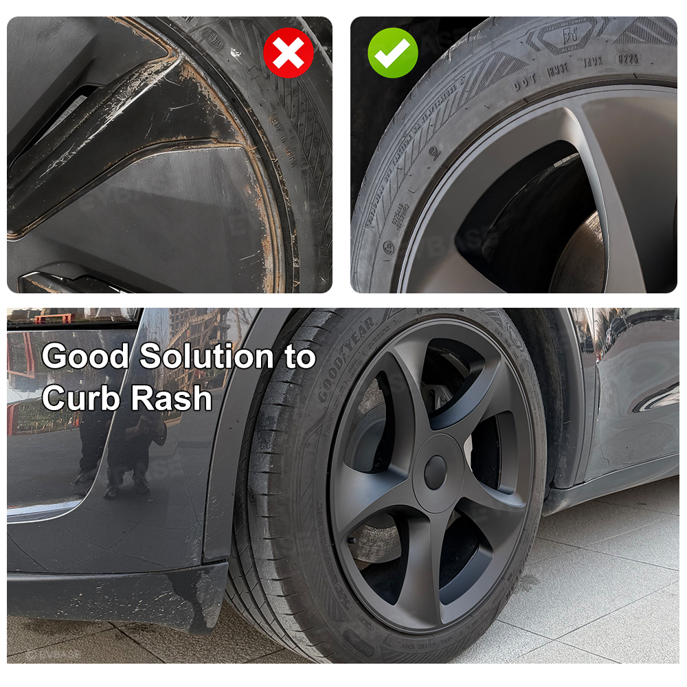 Model Y Juniper Wheel Covers for Tesla 19" Crossflow Wheels Hubcaps-3D Sculpted Design