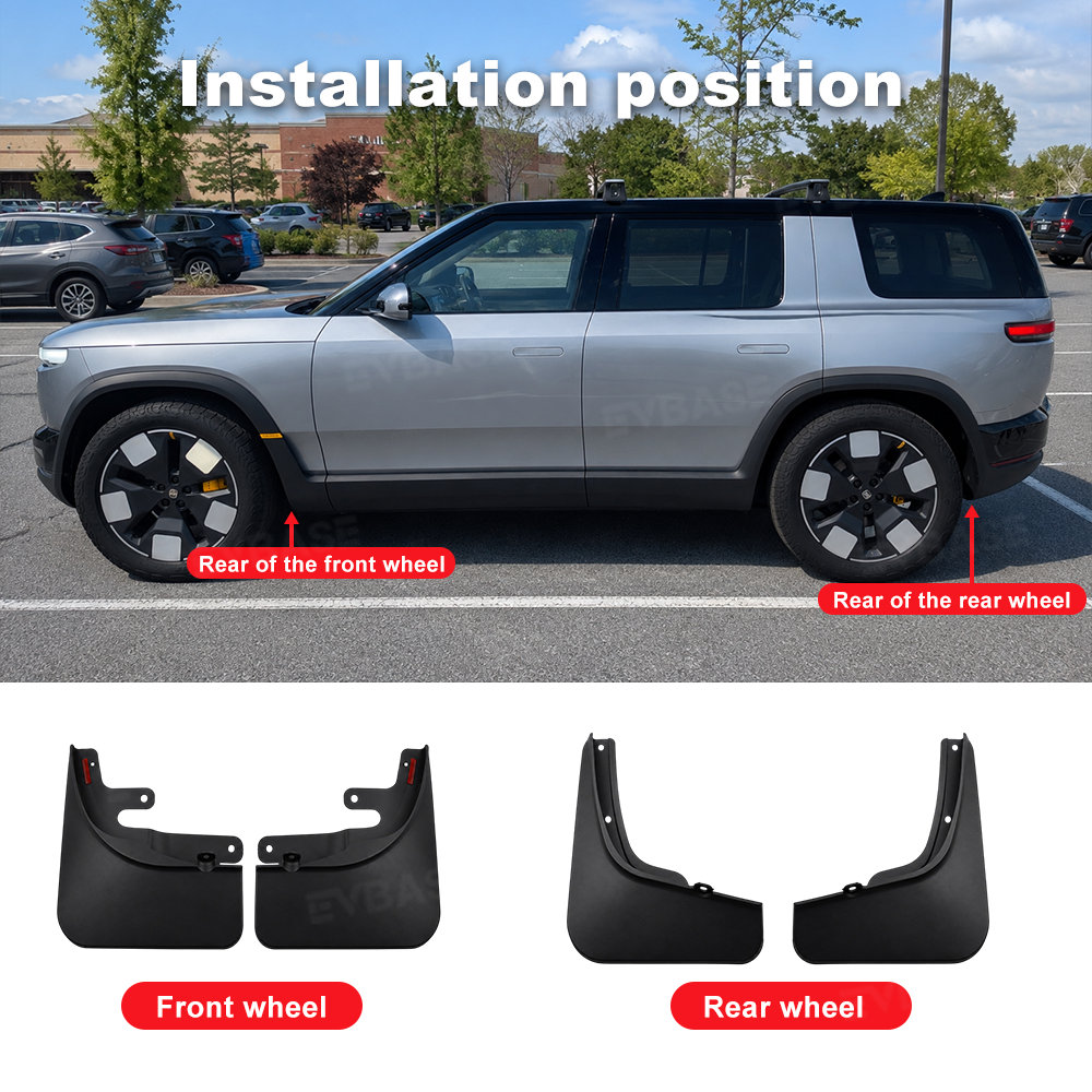 Mud Flaps for Rivian R2 Splash Guards No Drilling Precision Fit Splash Fender