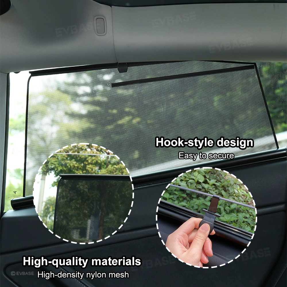 Model Y Juniper Side Window Shade Custom Retractable Front & Rear Window Sun Shade Privacy Protection