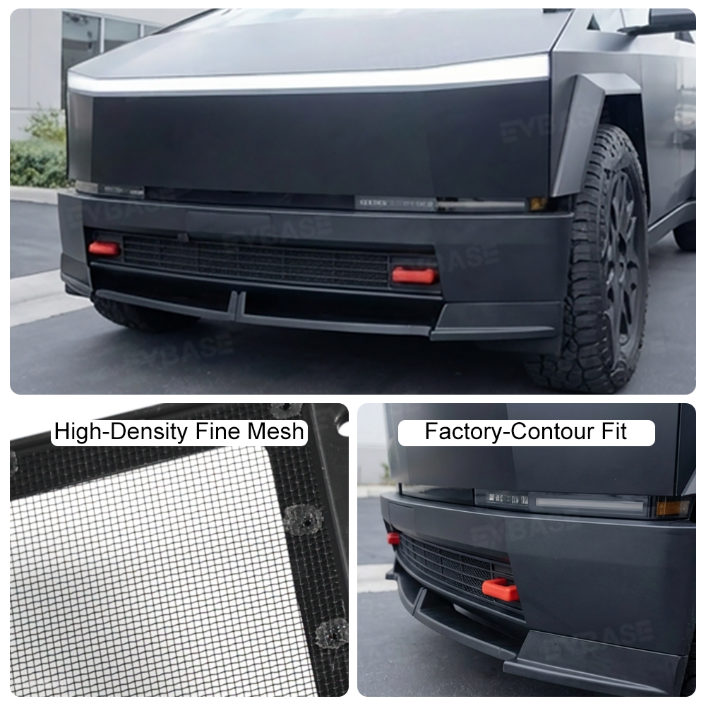 Cybertruck Grille Mesh Insert Front Lower Bumper Protective Mesh Grille Panel Covers Bug & Debris Screen Protector