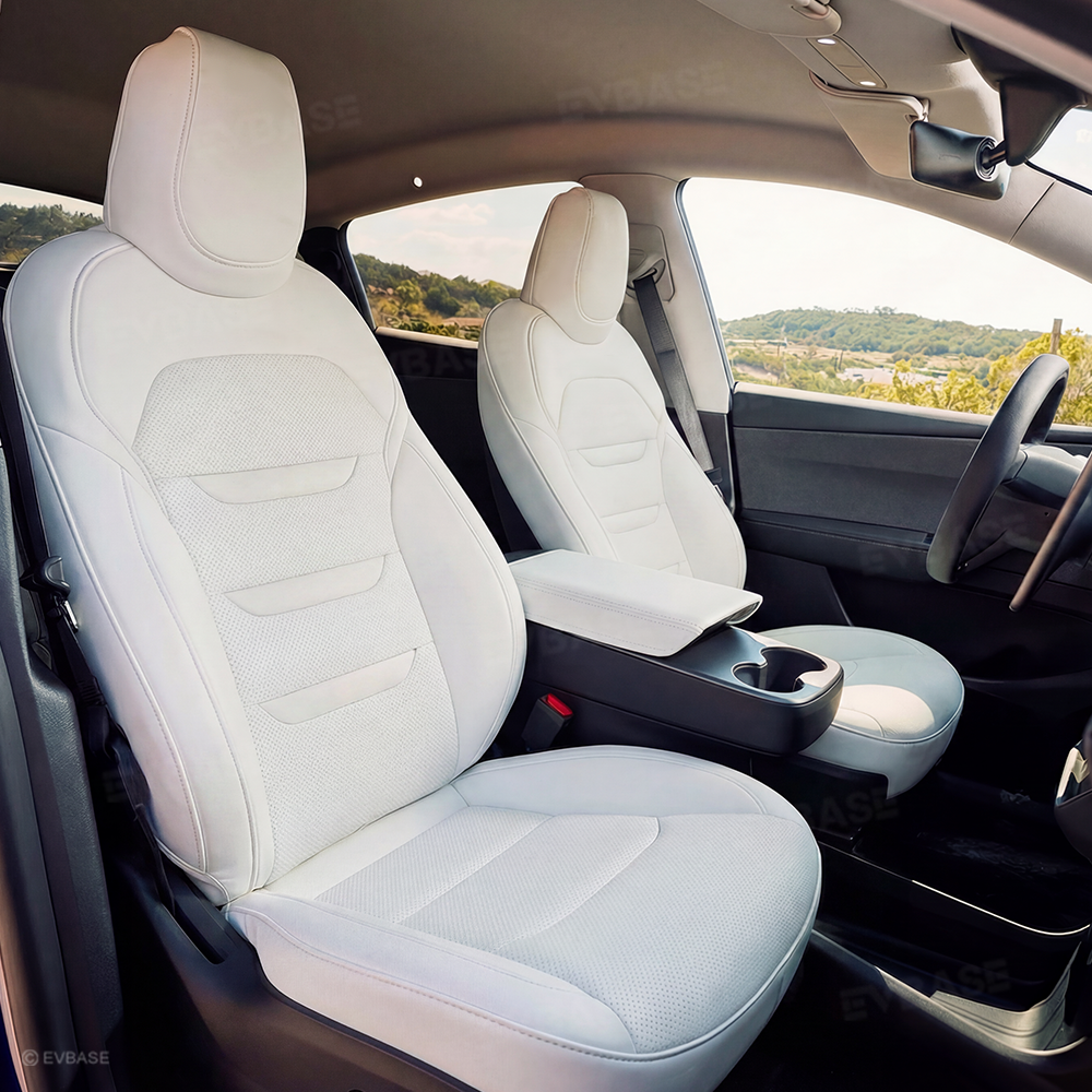 Model Y Juniper Standard Seat Covers NAPPA Leather Seat Protector 3-lined Insignia Design