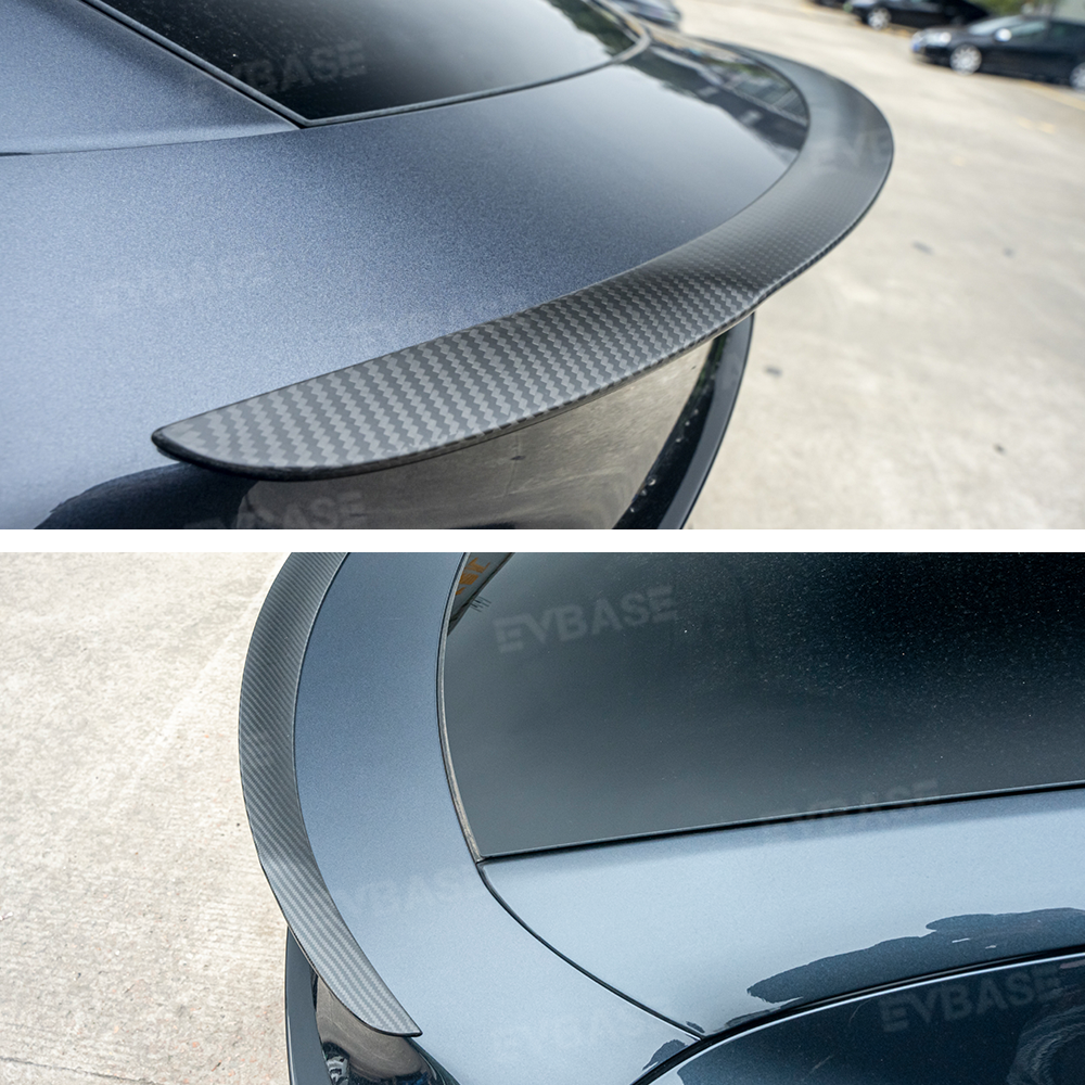 Tesla Model Y Juniper Real Carbon Fiber Spoiler Wing OEM Style Rear Trunk Splitter