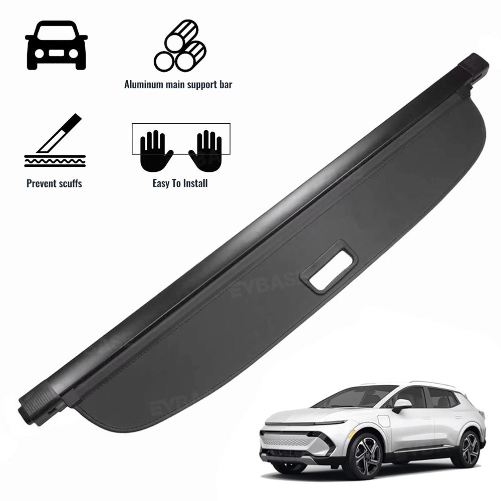 Retractable Cargo Cover for Chevrolet Equinox EV Rear Trunk Security Privacy Shade Leather Cargo Organizer