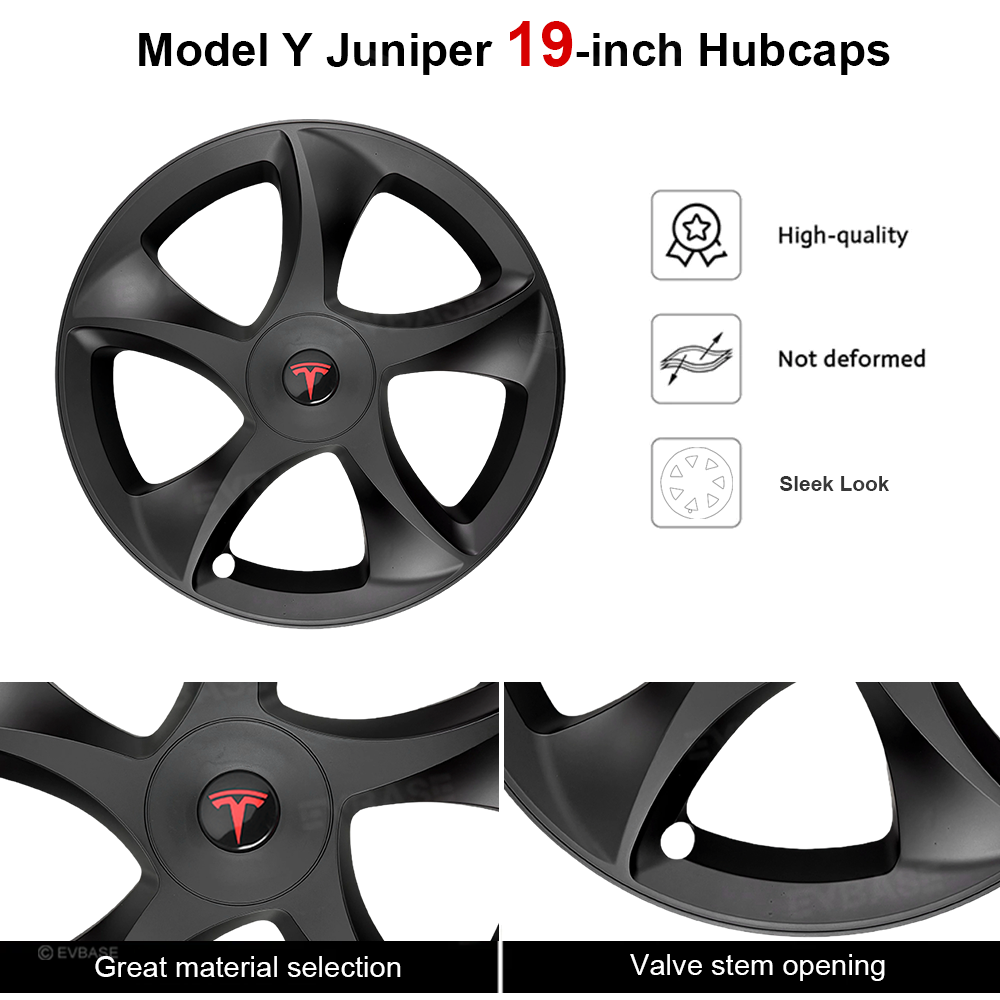 Model Y Juniper Wheel Covers for Tesla 19" Crossflow Wheels Hubcaps-3D Sculpted Design