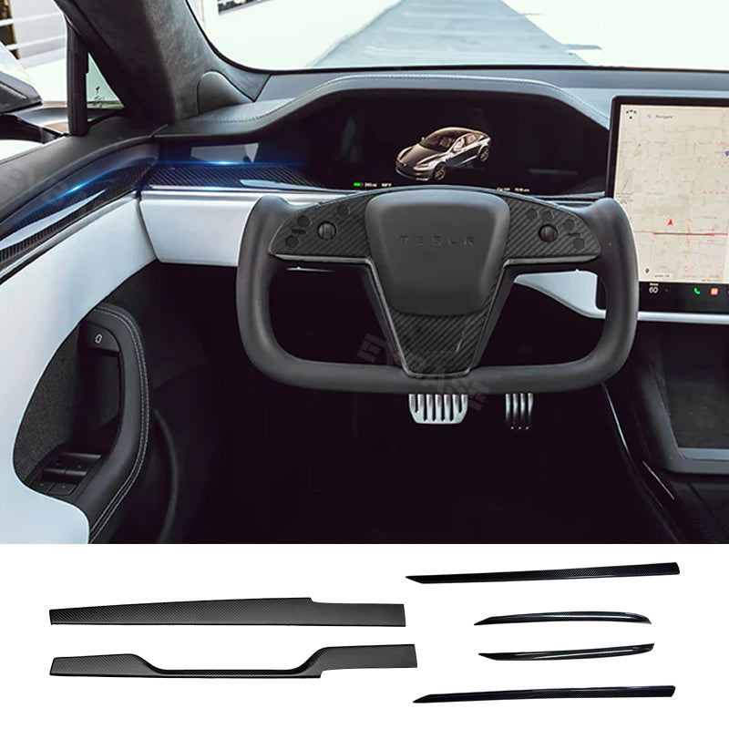 Tesla Model S Interior Carbon Fiber