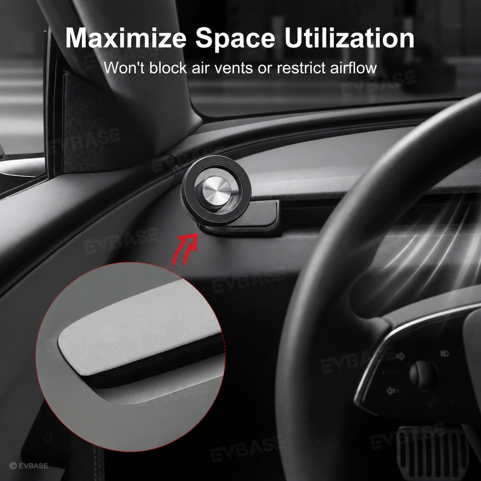 Model Y Juniper/ Y L/ 3 Highland A-Pillar Magnetic Phone Mount Dashboard Side Phone Holder