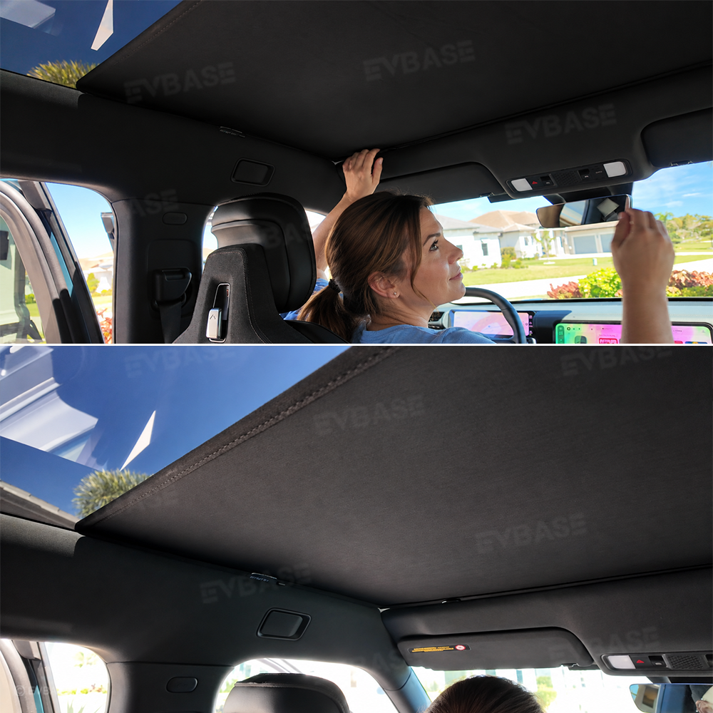 Roof Sunshade for Rivian R2 Panoramic Sunroof Shade Ice Crystal Sun Shield Covers UV Protection & Heat Reduction