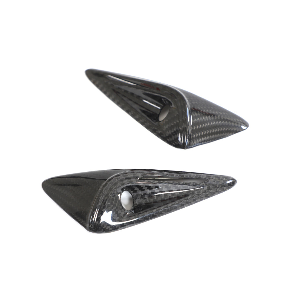 Model X Real Carbon Fiber Side Camera Covers Turn Signal Full-Cover Exterior for Tesla