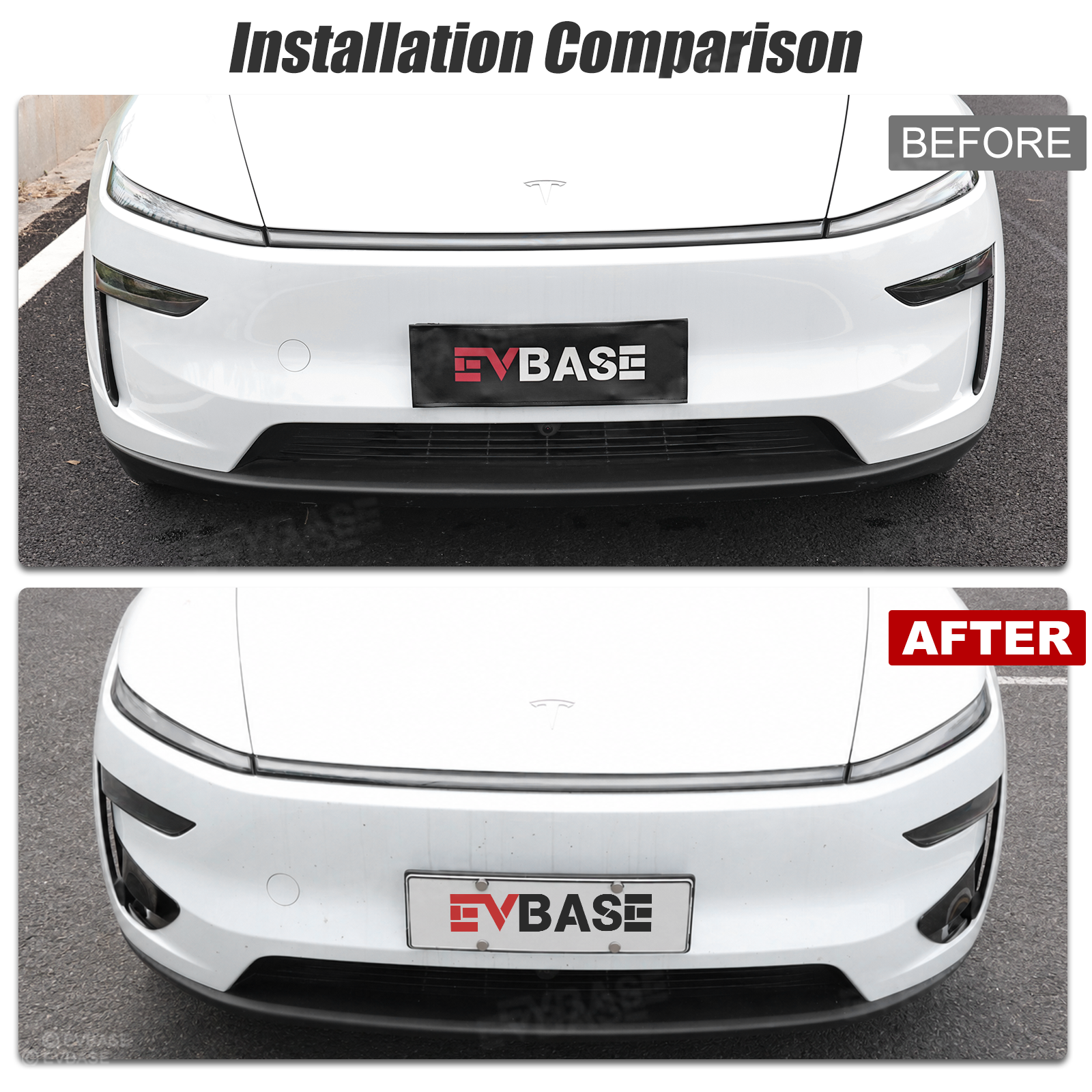 Model Y Juniper Front Bumper Side Trim Performance Style Front Bumper Fog Light Accent Trim Cover