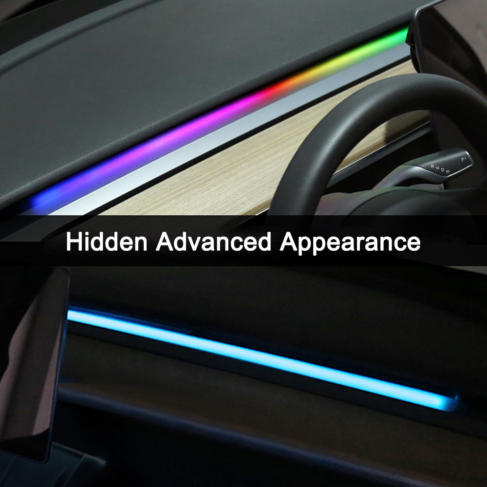 Model 3 Y Dashboard Streamer Ambient Lighting for Tesla Interior Light Accessories