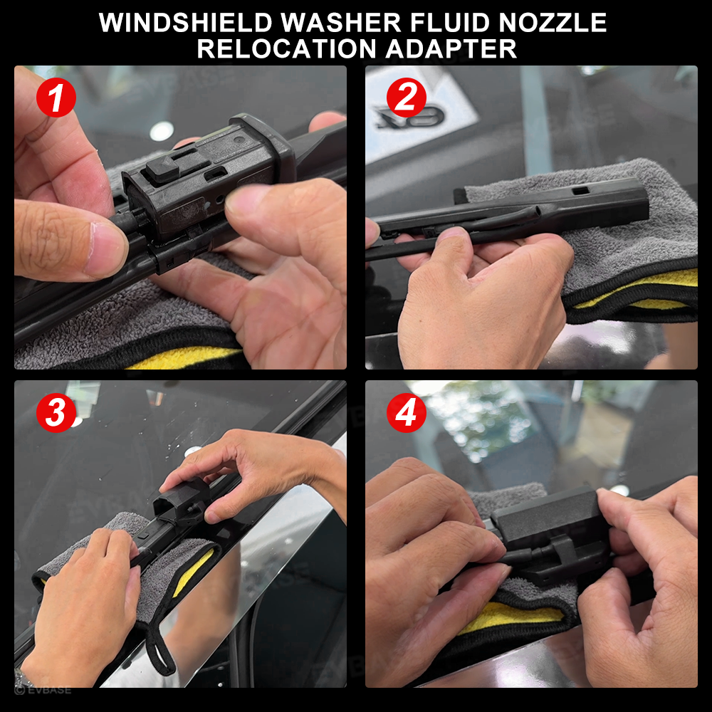 Cybertruck Windshield Washer Fluid Nozzle Relocation Adapter Wiper Washer Jet Upgrade