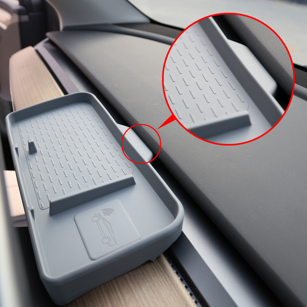 EVBASE Storage Box Under The Screen Dashboard Storage Tray For Tesla Model 3 Y