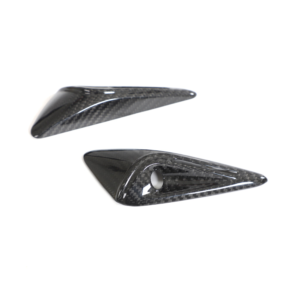 Model X Real Carbon Fiber Side Camera Covers Turn Signal Full-Cover Exterior for Tesla