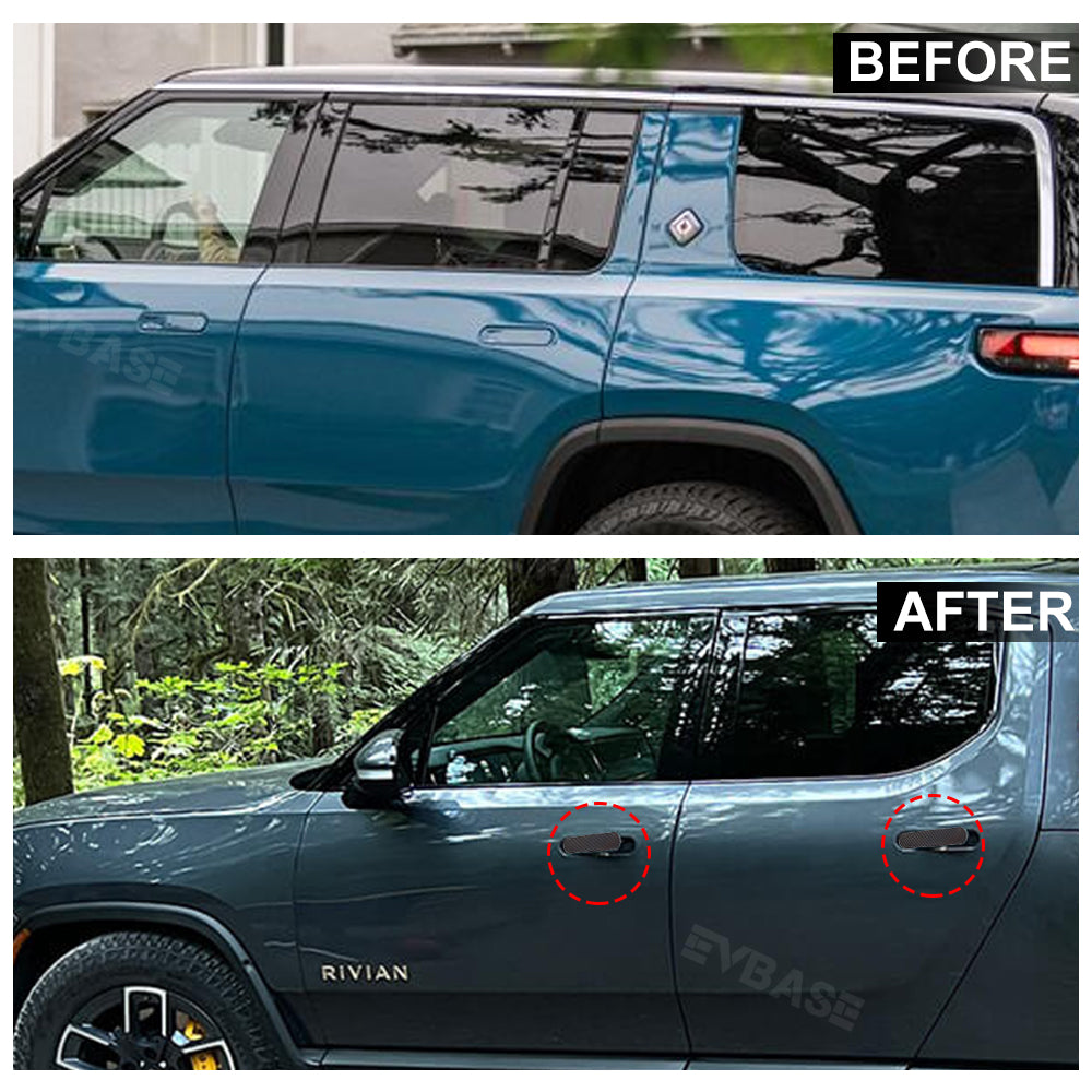 Door Handle Cover for R1T R1S Outer Side Door Exterior Trims Protect Cover for Rivian