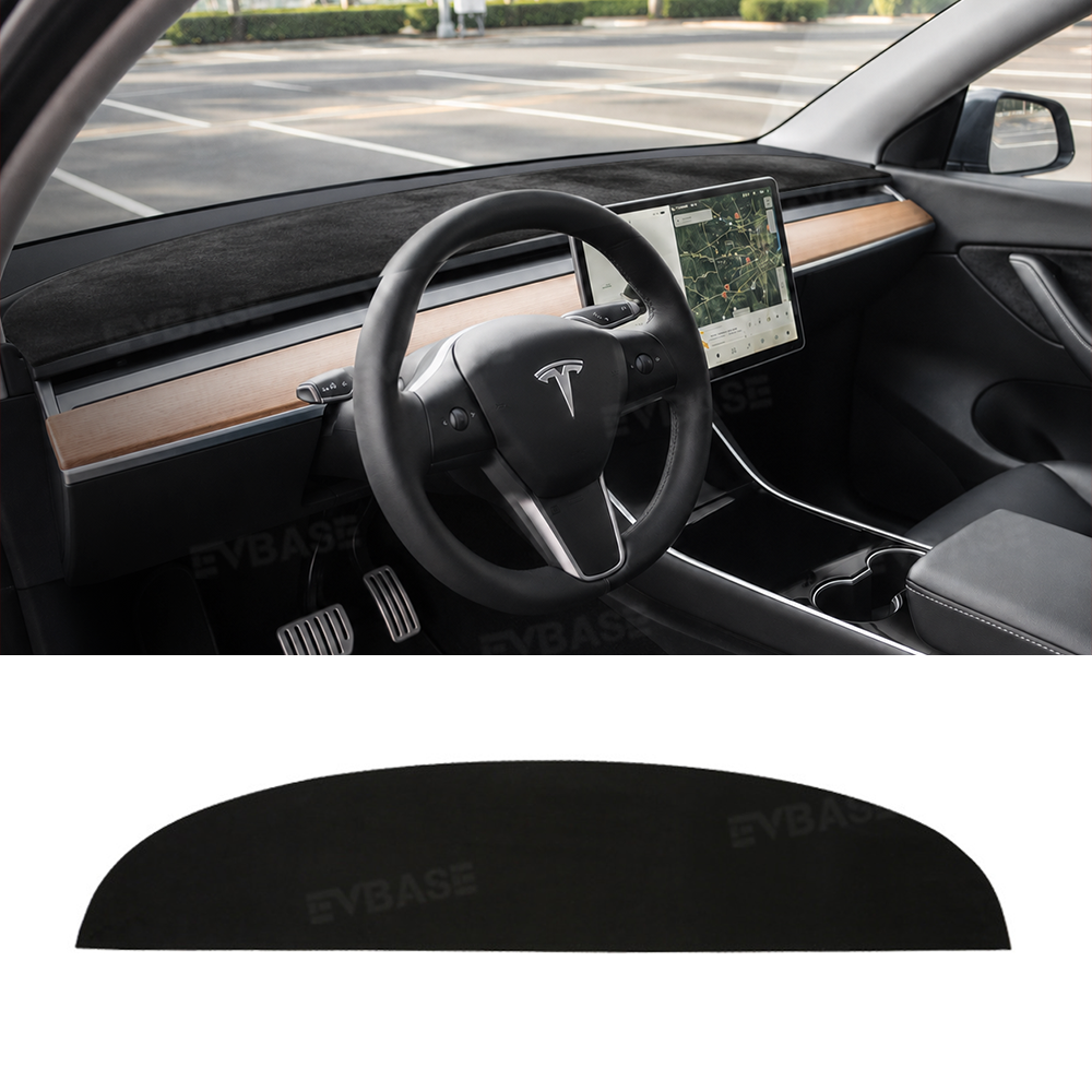 Model Y/3 Dashboard Cover Anti-Glare Sun Protection Suede Dash Mat Sunshield Dash Protector